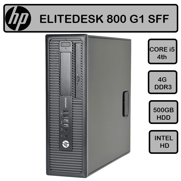 مینی کیس اچ پی ELITEDESK 800/600 G1 (نسل چهار)(i5-4TH/4GB/500GB)
