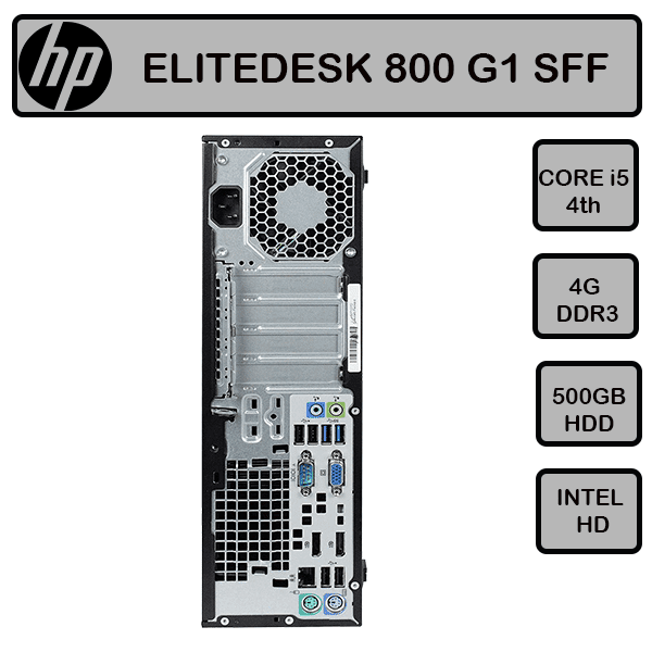 مینی کیس اچ پی ELITEDESK 800/600 G1 (نسل چهار)(i5-4TH/4GB/500GB)